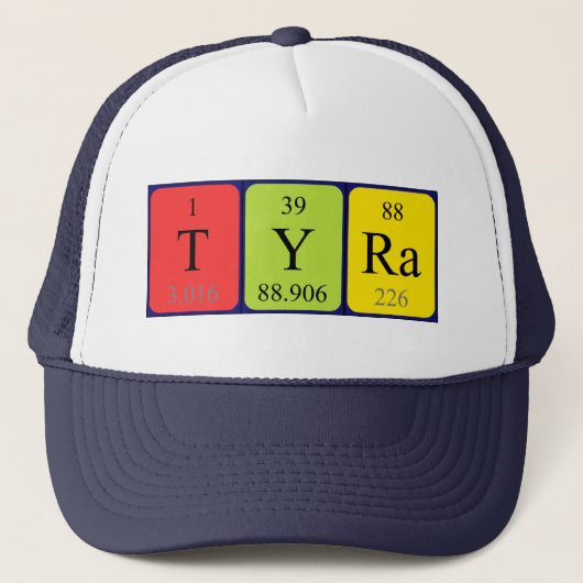 Tyra Periodenname Truckerkappe (Vorderseite)