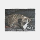 Tyrann-Blues-Bulldoggen-Fleece-Decke Fleecedecke (Vorderseite (Horizontal))