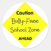 Tyrann - freie Schulzone Runder Aufkleber (Vorderseite)