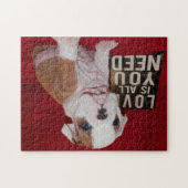 Tyrann-Liebe-englisches Bulldoggen-Puzzlespiel Puzzle (Horizontal)