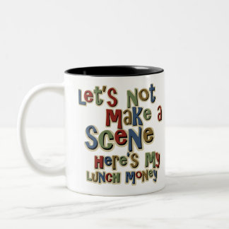 Tyrann-Mittagessen-Geld lustig Zweifarbige Tasse