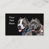 Tyrann-Zucht Pitbull Hundetiere Visitenkarte (Rückseite)