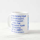 TYRANNEI GEGEN FREIHEIT KAFFEETASSE (Vorderseite Links)