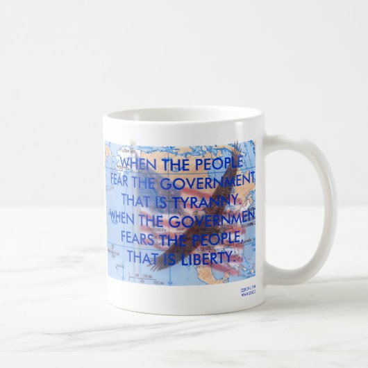 TYRANNEI GEGEN FREIHEIT KAFFEETASSE (Rechts)