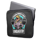 Tyranno-Workout-Modus Verlobt T Rex Workout-Fitnes Laptopschutzhülle (Vorderseite Links)