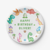 Tyrannosaur Geburtstagsparty Pappteller (Vorderseite)
