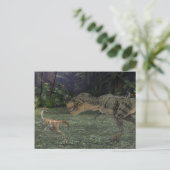 Tyrannosaurs Dinosaur Landschaftszene Postkarte (Stehend Vorderseite)