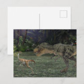 Tyrannosaurs Dinosaur Landschaftszene Postkarte (Vorne/Hinten)