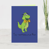 Tyrannosaurus Bowtie T Rex Funny Grußkarte Karte (Vorderseite)