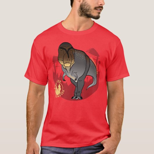 Tyrannosaurus - Dino Nerd Forever Adult T-Shirt (Vorderseite)