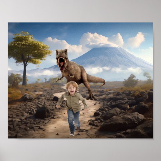 Tyrannosaurus Dinosaur Fotografie Hintergrund Poster (Vorne)