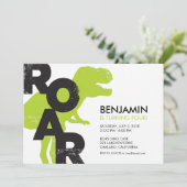 Tyrannosaurus Dinosaur Geburtstagsparty Einladung (Stehend Vorderseite)