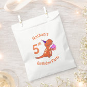 Tyrannosaurus Dinosaur-Kindergeburtstag Geschenktütchen (Ausgeschnitten)