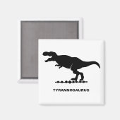 Tyrannosaurus Dinosaur Silhouette Magnet (Vorderseite/Rückseite)