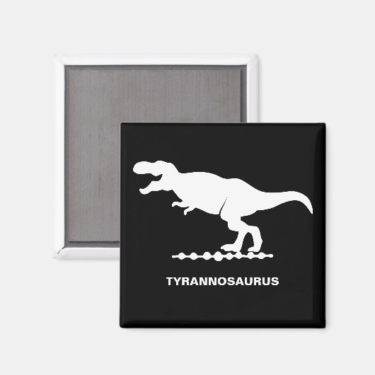 Tyrannosaurus Dinosaur Silhouette Magnet (Vorderseite/Rückseite)