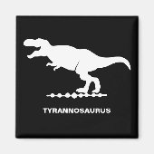 Tyrannosaurus Dinosaur Silhouette Magnet (Vorne)