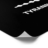 Tyrannosaurus Dinosaur-Silhouette Poster (Ecke)