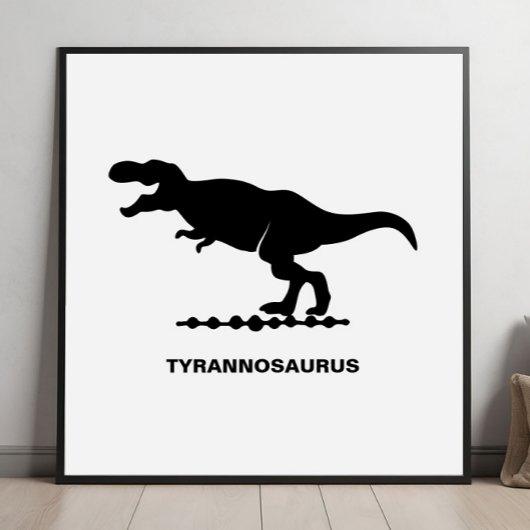 Tyrannosaurus Dinosaur-Silhouette Poster
