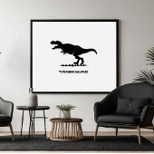 Tyrannosaurus Dinosaur-Silhouette Poster