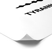 Tyrannosaurus Dinosaur-Silhouette Poster (Ecke)