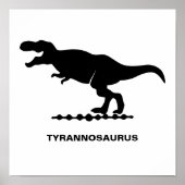 Tyrannosaurus Dinosaur-Silhouette Poster (Vorne)
