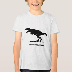 Tyrannosaurus Dinosaur-Silhouette Tri-Blend Shirt