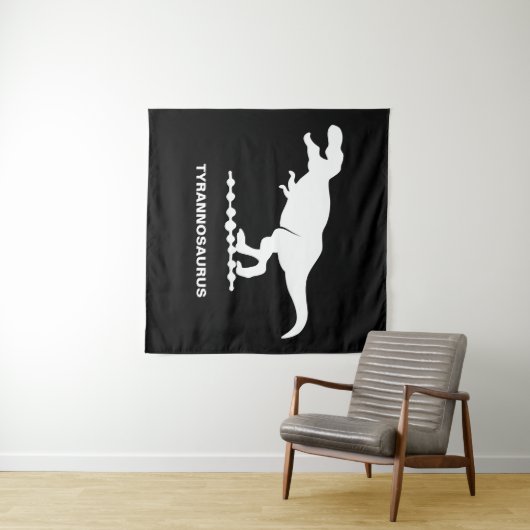 Tyrannosaurus Dinosaur-Silhouette Wandteppich (Beispiel (Horizontal))