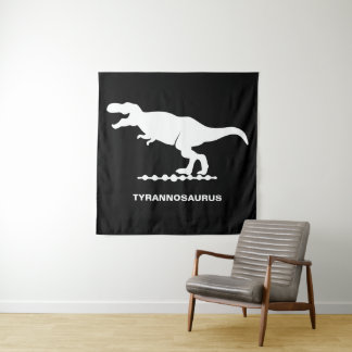 Tyrannosaurus Dinosaur-Silhouette Wandteppich