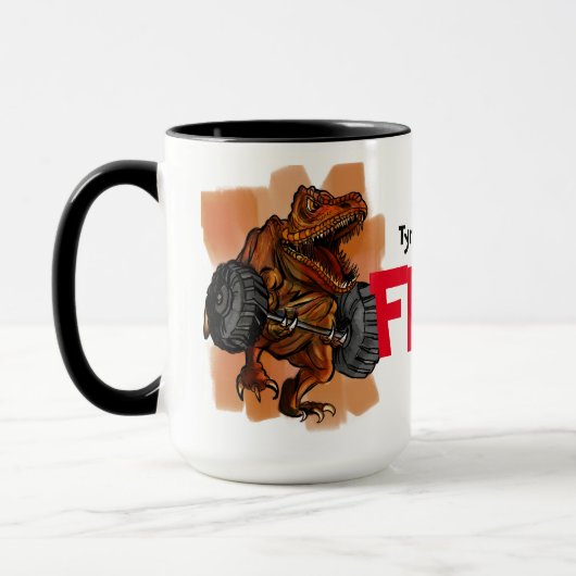 Tyrannosaurus Flex Muskel-Manie-Tasse Tasse (Links)
