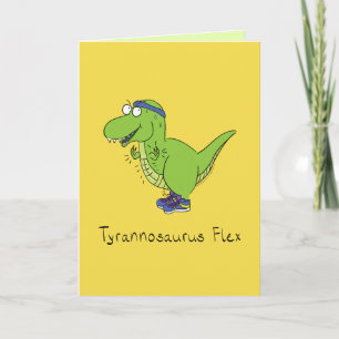 Tyrannosaurus Flex T Rex Funny Grußkarte Karte