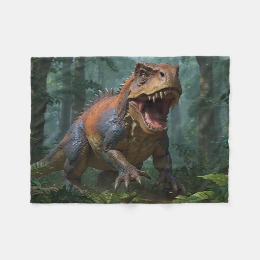 Tyrannosaurus Fun Ecology Fleecedecke (Vorderseite (Horizontal))