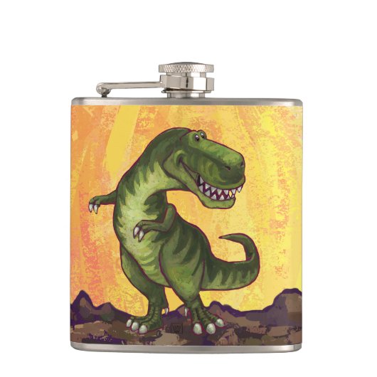 Tyrannosaurus Geschenke und Zubehör Flachmann (Vorderseite)