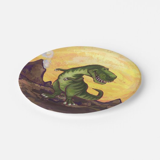 Tyrannosaurus Geschenke und Zubehör Pappteller (Schrägansicht)