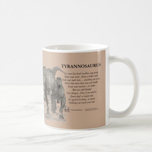 Tyrannosaurus Ihre innere Dinosaurier-Tasse Kaffeetasse (Rechts)