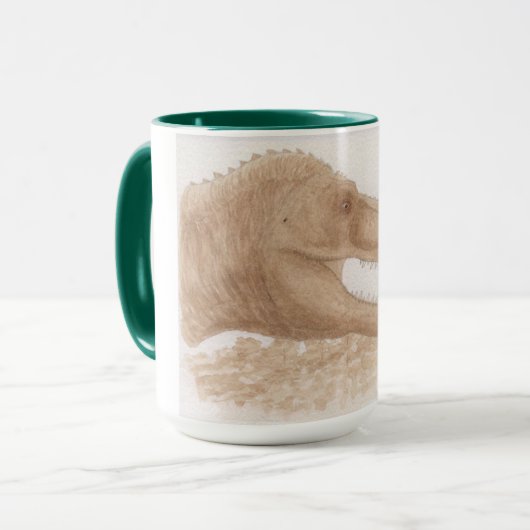 Tyrannosaurus Jumbo-Kaffeemaschine Tasse (Vorderseite Links)