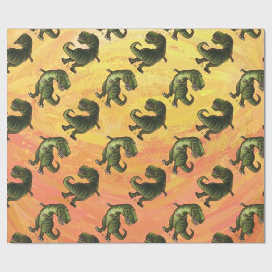Tyrannosaurus-Muster Geschenkpapier (Flach)