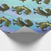 Tyrannosaurus-Muster Geschenkpapier (Ecke)