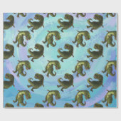 Tyrannosaurus-Muster Geschenkpapier (Flach)