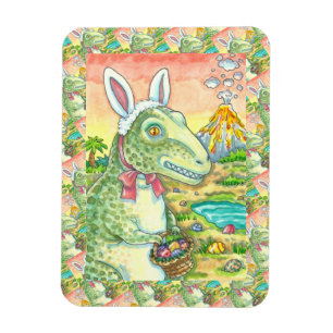TYRANNOSAURUS, NIEDLICH T-REX, OSTBUNNY DINO MAGNET