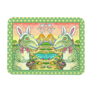 TYRANNOSAURUS, NIEDLICH T-REX, OSTBUNNY DINO MAGNET