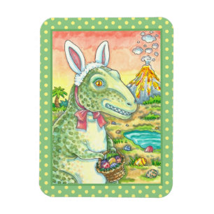 TYRANNOSAURUS, NIEDLICH T-REX, OSTBUNNY DINO MAGNET