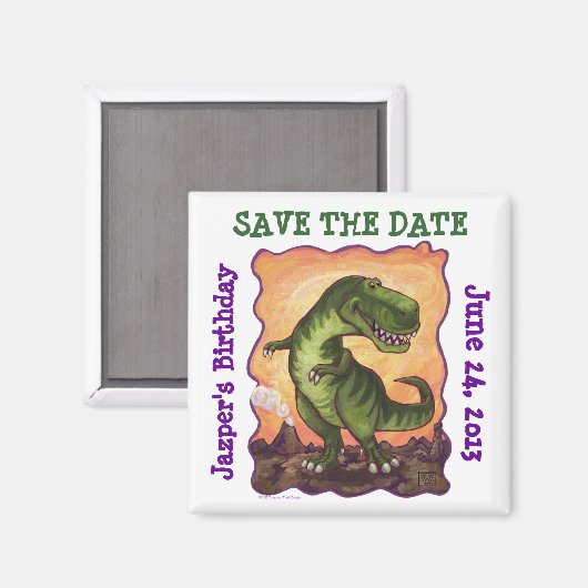 Tyrannosaurus-Party Magnet (Vorderseite/Rückseite)