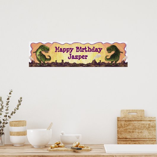 Tyrannosaurus-Party Poster (Küche)