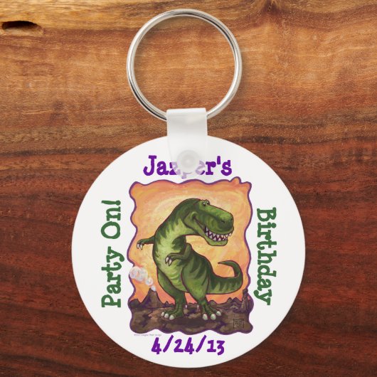 Tyrannosaurus-Party Schlüsselanhänger (Vorderseite)