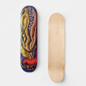 Tyrannosaurus-Plattform-Skateboard (goldene Skateboard (Vorderseite)