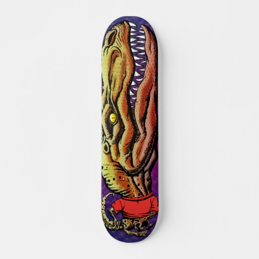 Tyrannosaurus-Plattform-Skateboard (goldene Skateboard (Vorne)