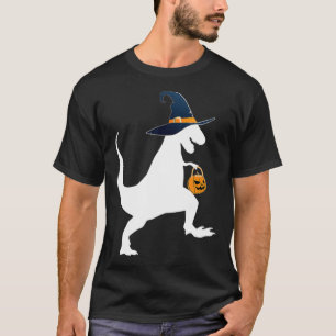Tyrannosaurus Re Halloween Pumpkin Gesichter Hexen T-Shirt