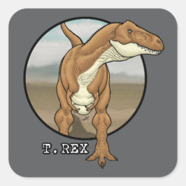 Tyrannosaurus Rex #1 Quadratischer Aufkleber