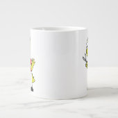 Tyrannosaurus Rex Barber mit Scheren. Jumbo-Tasse (Vorderseite)