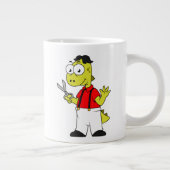 Tyrannosaurus Rex Barber mit Scheren. Jumbo-Tasse (Rechts)